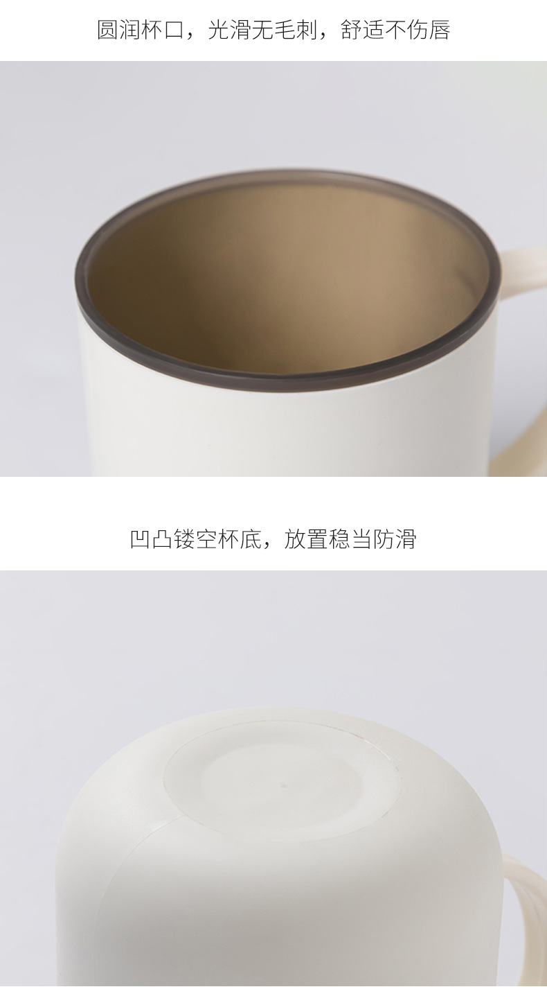 Double-layer contrasting color mouthwash cup, home bathroom brushing cup with handle, cute couple cup, durable washbasin cup pic 9