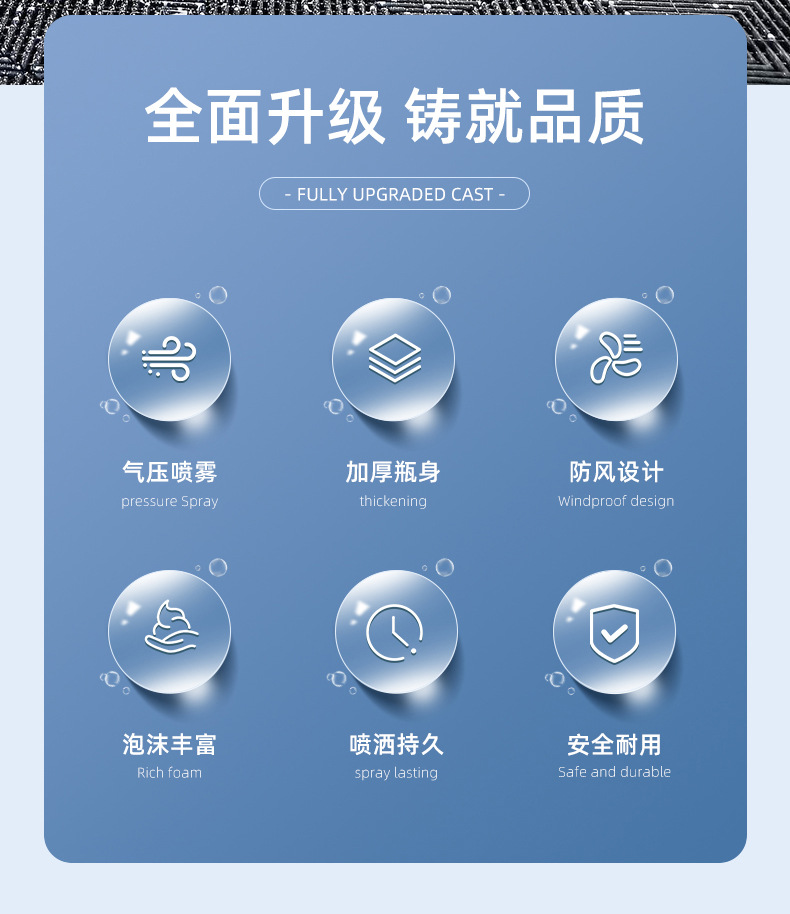 洗车喷壶泡沫浇水壶园艺喷洒水壶高压气压式喷雾器小型消毒喷雾瓶详情4