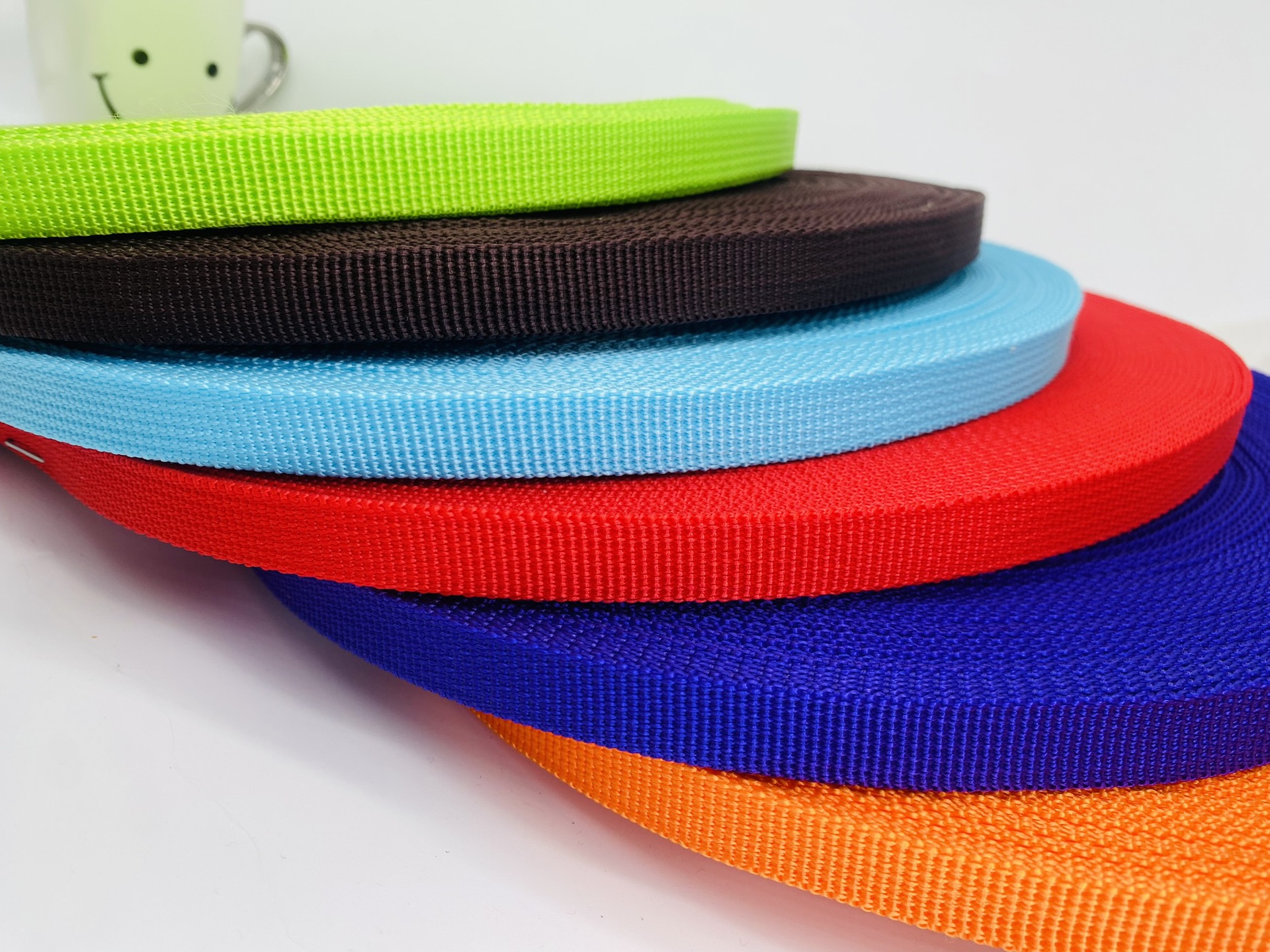 丙纶PP织带美国纹宠物牵引箱包服装辅料厂家批发坑纹黑色彩色环保详情6