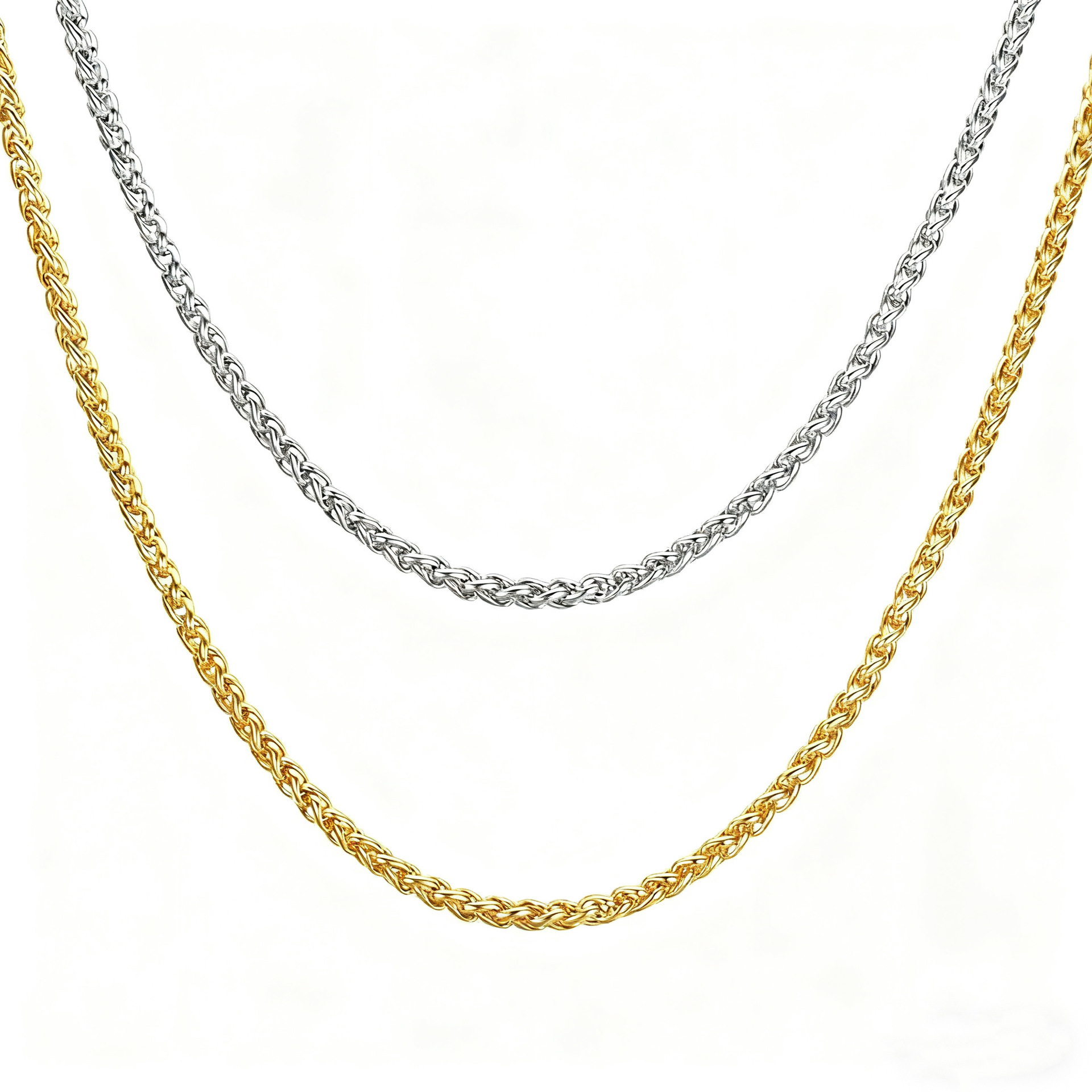 欧美风嘻哈不锈钢花篮链男士个性龙骨吊坠钛钢项链潮流饰品详情3