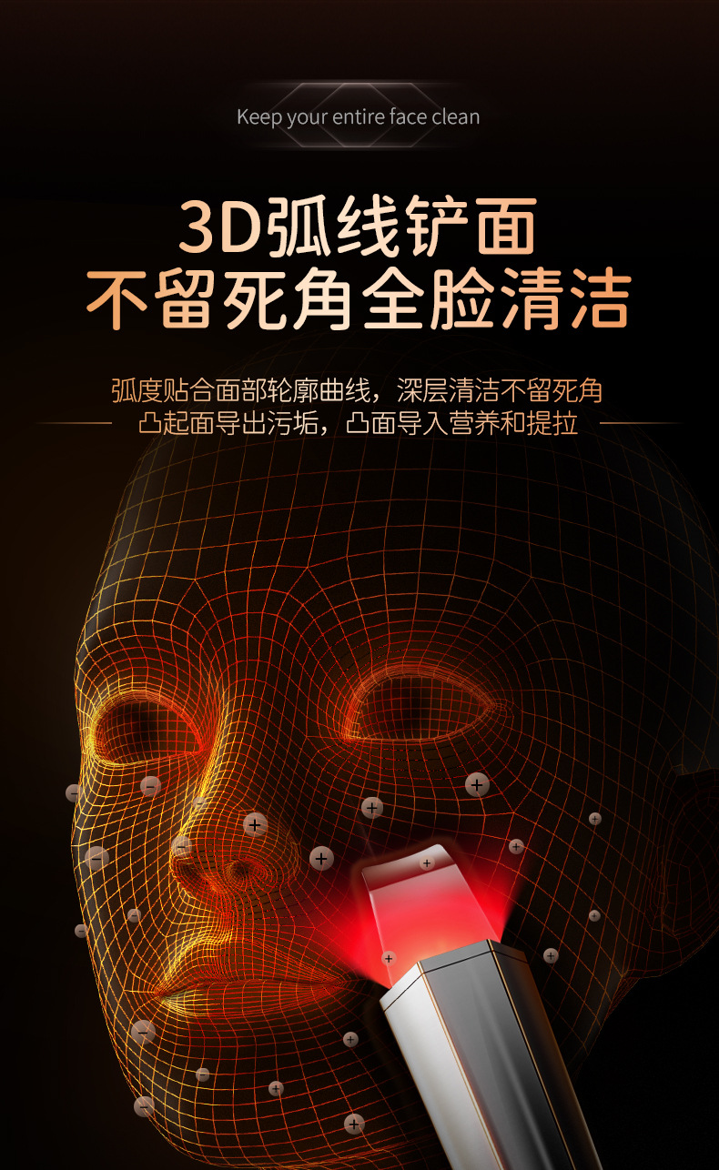 shanilak   超声波铲皮机面部清洁仪毛孔清洁器脸部洁面仪黑头仪器黑头铲详情11