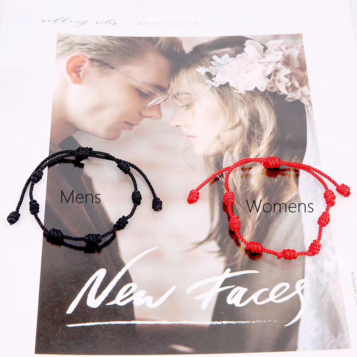 Cross-border best-selling fashionable 7-knot lucky bracelet, simple and individual, hand-woven adjustable couple friendship bracelet cover pic 3