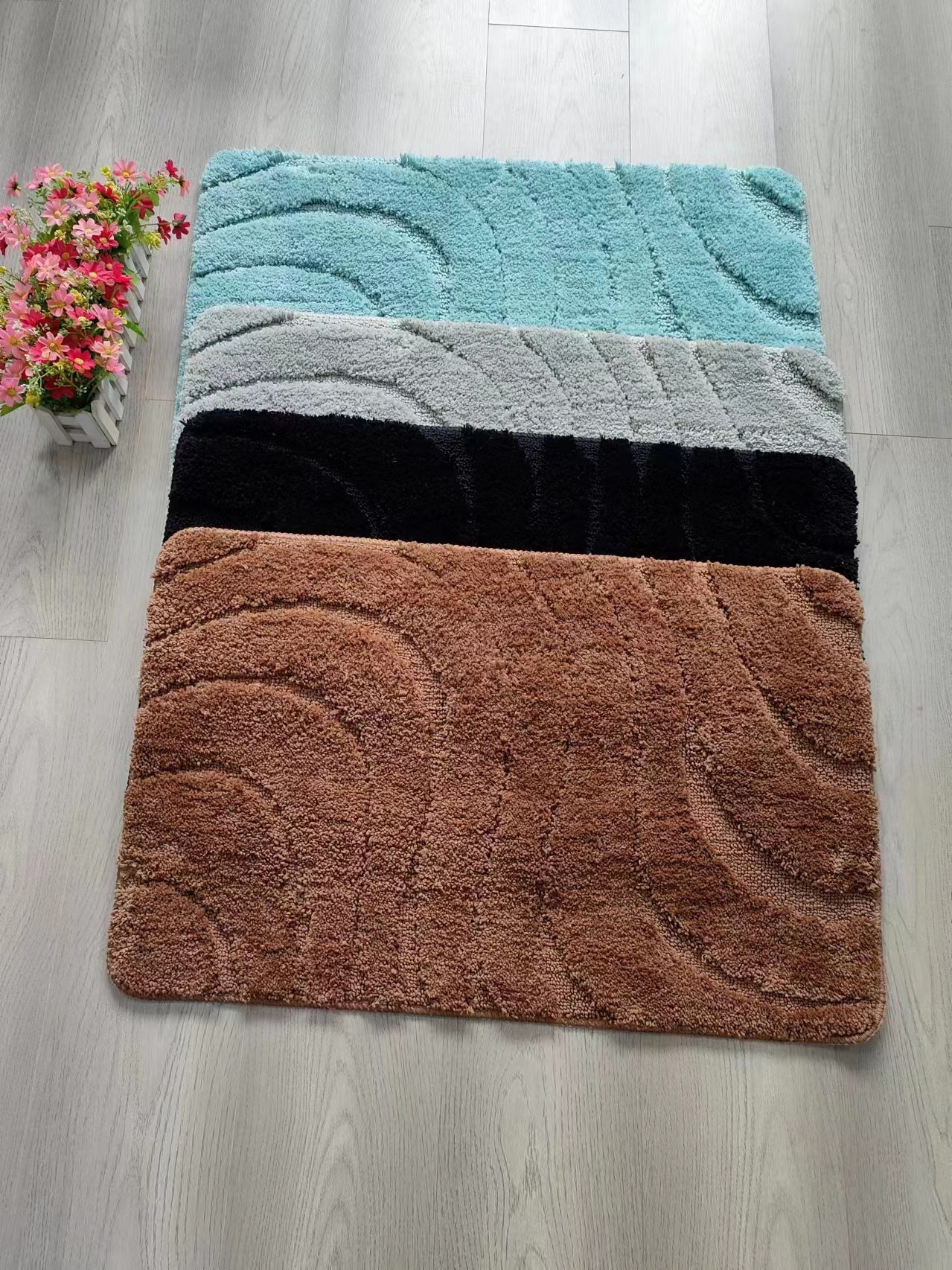Factory direct sales, wholesale and export of bathroom and toilet door carpets, water-absorbing and anti-slip MATS, floor MATS and door MATS pic 1