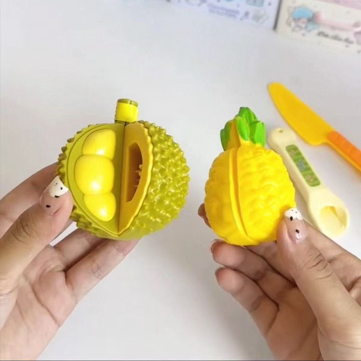 New best-selling feeding fruit platter, Cat Mountain King Durian diy fruit cutting fun toys, children play house to relieve boredom pic 8