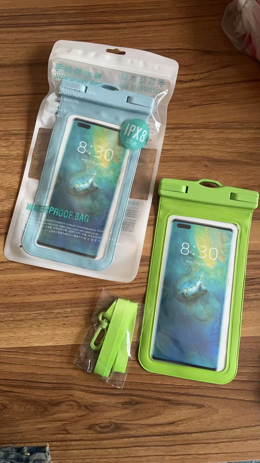 Wholesale of waterproof bags for touch screen mobile phones, transparent neck-hanging sealed bags for outdoor swimming equipment, dust-proof drift diving cases pic 21