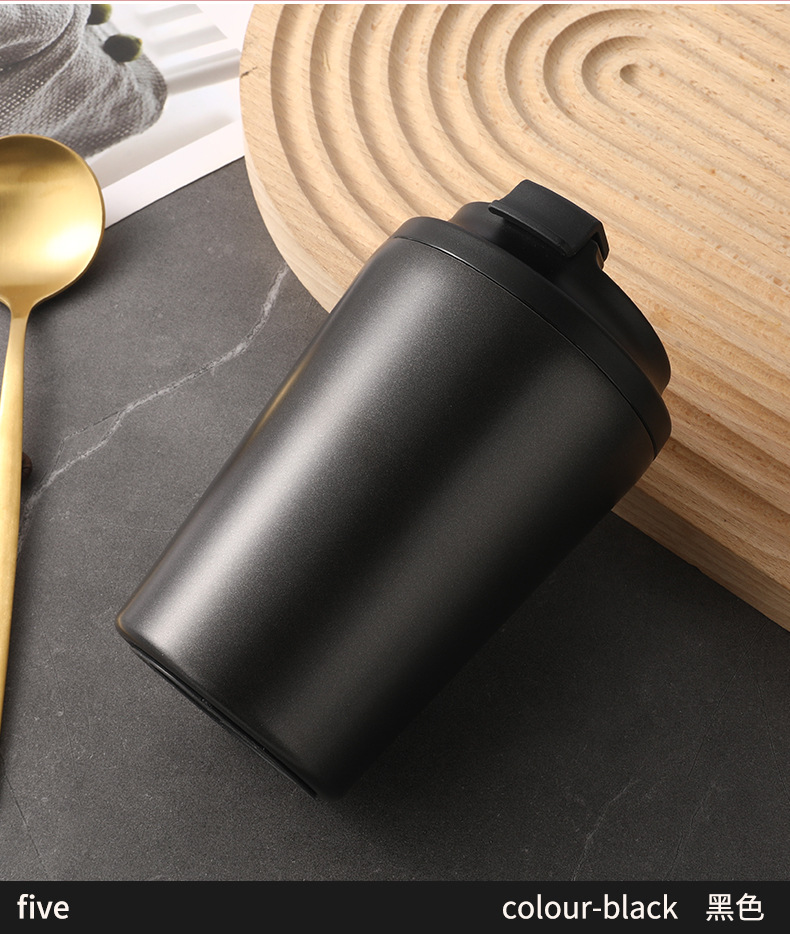 跨境真空304不锈钢咖啡杯时尚车载汽车杯随行杯保温杯可印制logo详情13
