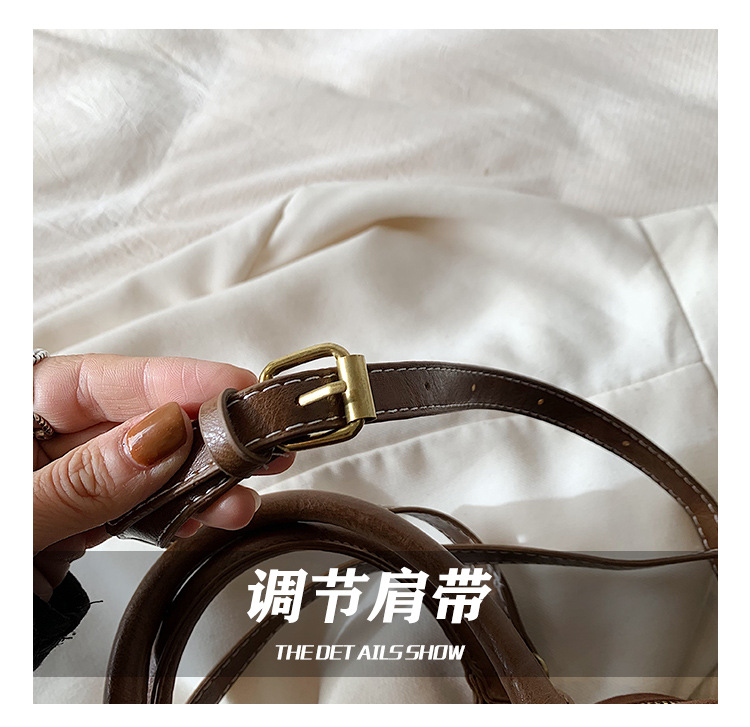 手提保龄球女包复古小方包纯色简约单肩包潮搭斜挎包简约休闲包详情16