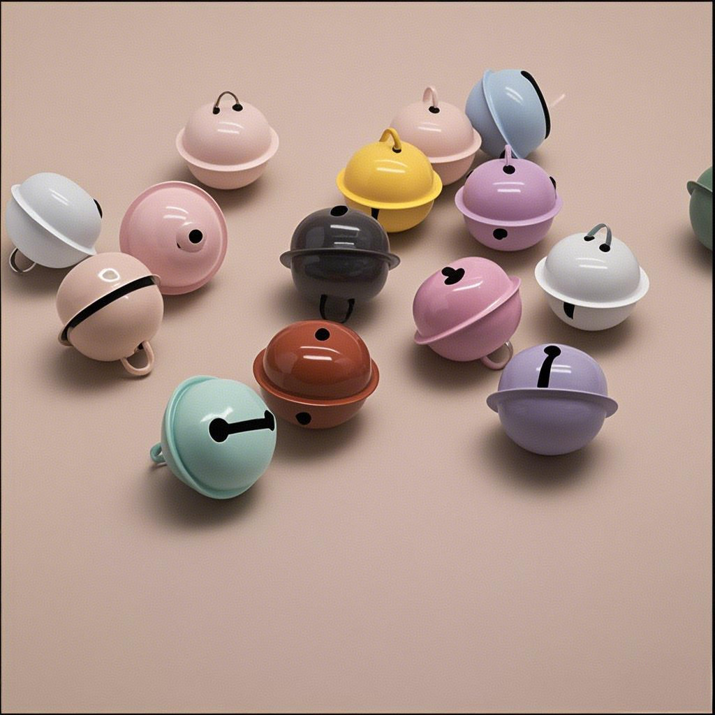 彩色小铃铛DIY饰品配件钥匙扣材料挂件宠物糖果色14-22mm公仔铃铛详情5