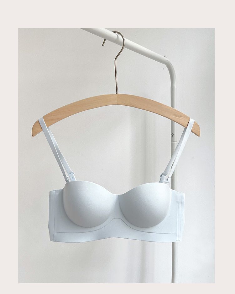 一片式小胸聚拢无痕内衣女收副乳上托隐形防走光抹胸蹦迪防滑文胸详情23