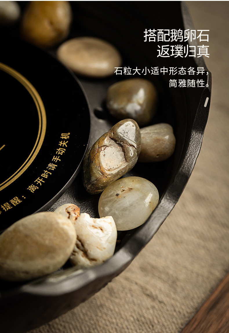 A complete set of electric ceramic stove for indoor household tea brewing, a set of flower tea sets, a glass teapot with hair pic 21