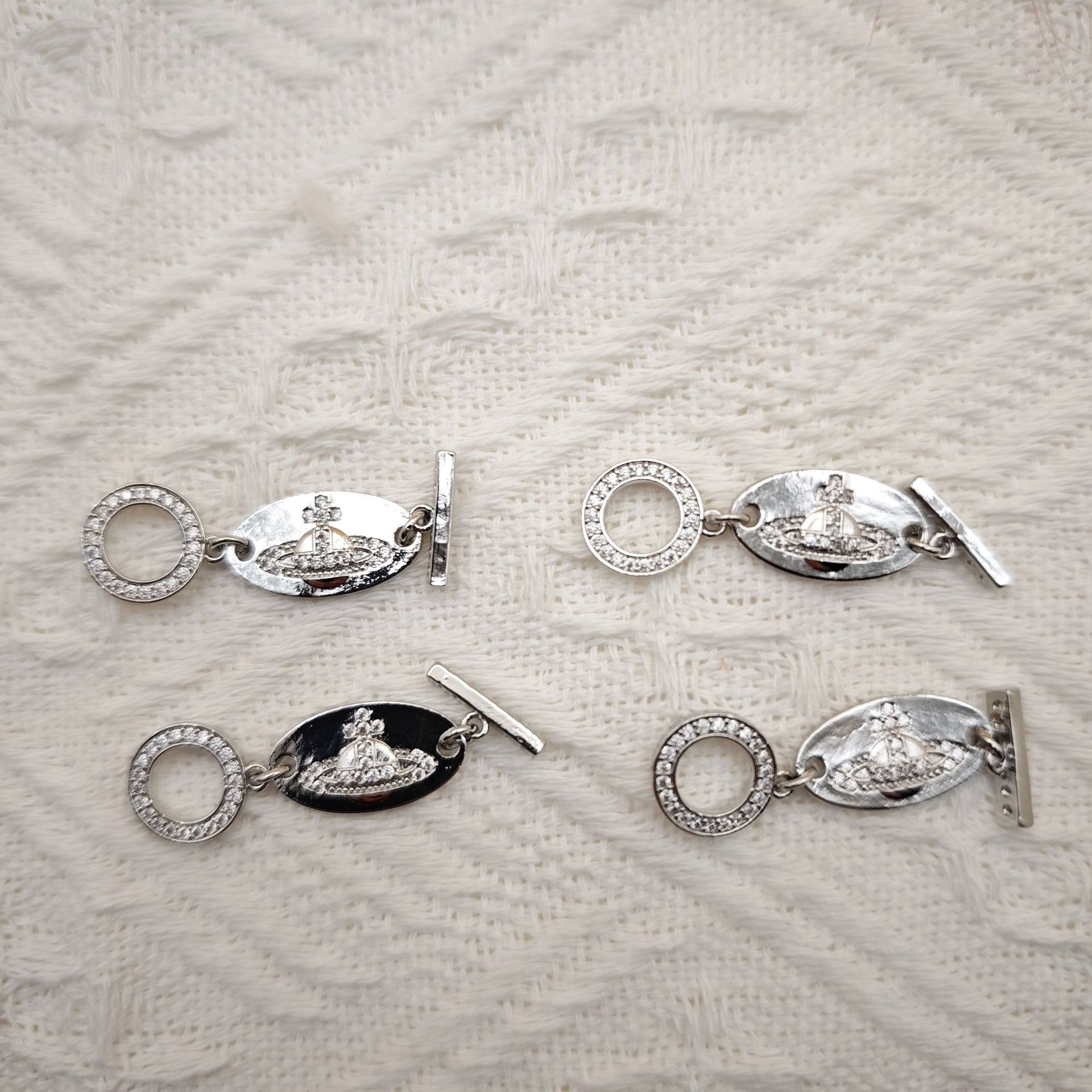 Color-preserving 18K real gold micro-inlaid Saturn connection buckle ot buckle diy accessory necklace bracelet material jewelry buckle pic 2