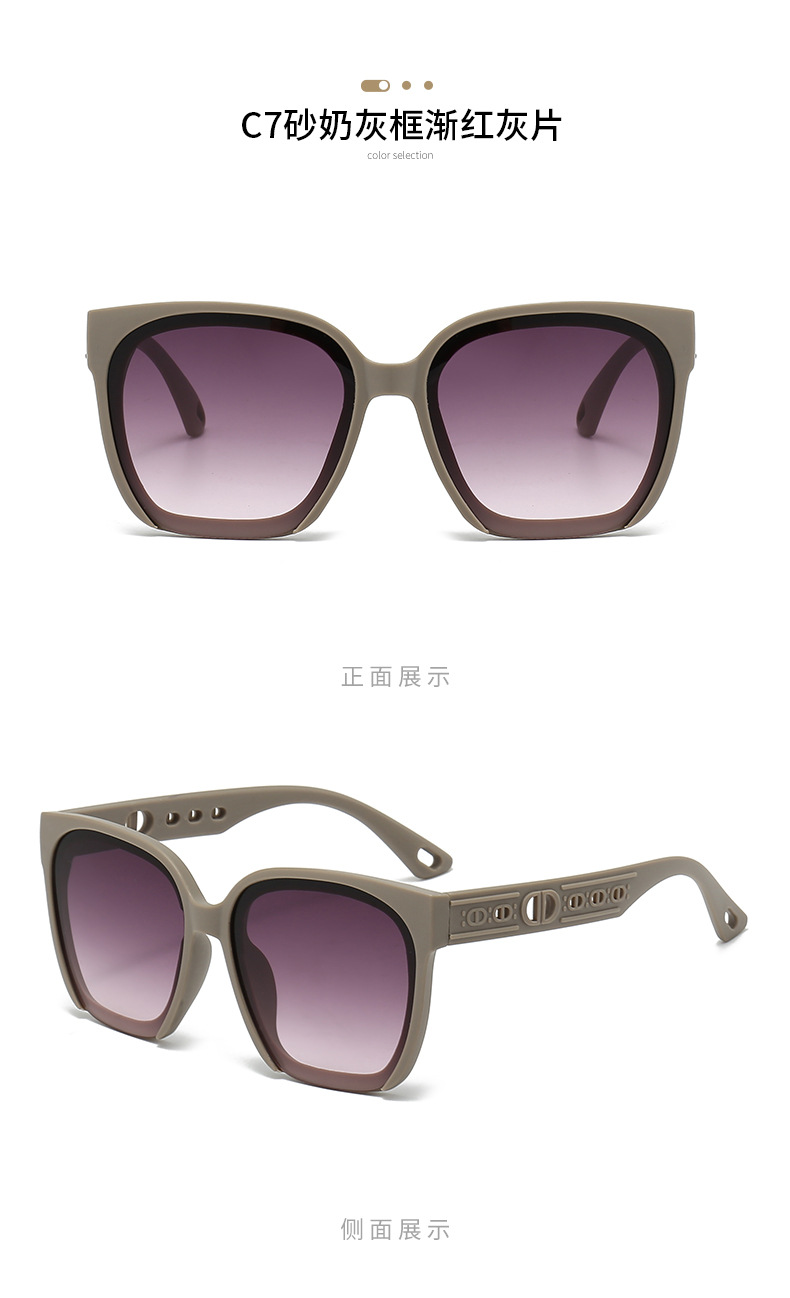 2024年摩登镂空腿复古叠戴时髦墨镜女小众夸张时尚防紫外线太阳镜详情11