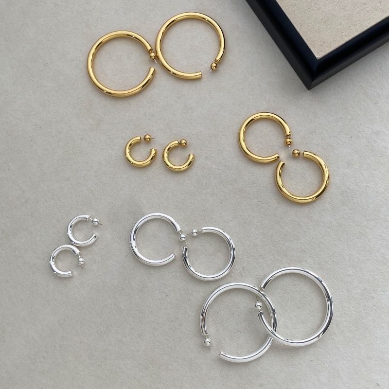 SophieBu*ai经典圆圈独特感耳圈高级感气质个性简约hoops耳环饰品详情5
