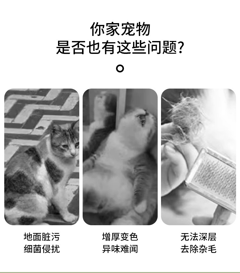 Cross-border pet spray grooming comb, cat and dog hair removal comb, one-click spray massage beauty pet comb for removing floating hair pic 3