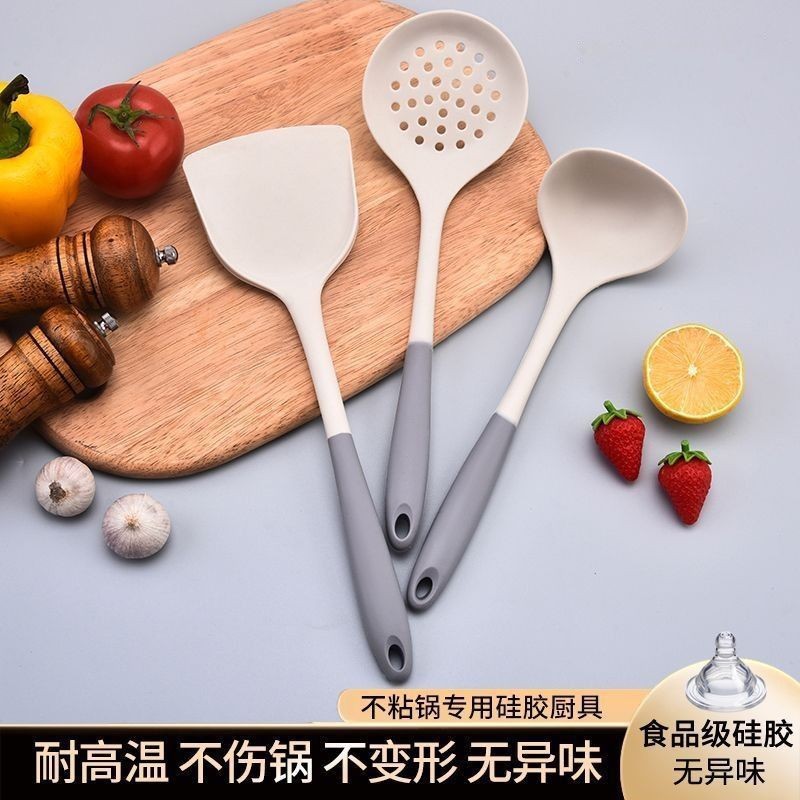 食品级硅胶铲子不粘锅锅铲耐高温硅胶铲子护锅家用炒菜铲汤勺详情3