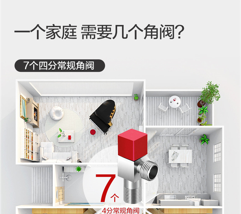 全铜三角阀冷热水止回阀防倒流角阀马桶止逆阀开关家用单向止回阀详情20