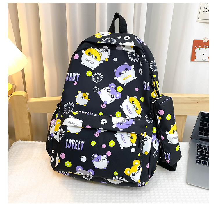 Wholesale escuela primaria primaria y secundaria estudiantes impresos espalda doble bolsa de las mujeres bolsa de la pluma de los hombres bolsa de manga color sólido bolsa de la escuela de gran capacidad pic 10