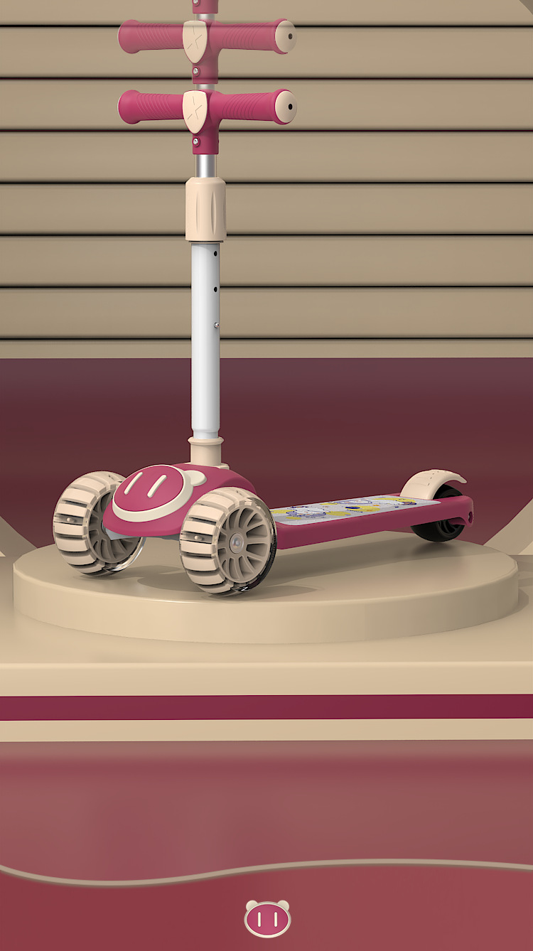 外贸现货批发儿童滑板车厂家直销男女宝宝三合一滑行车折叠滑滑车详情10