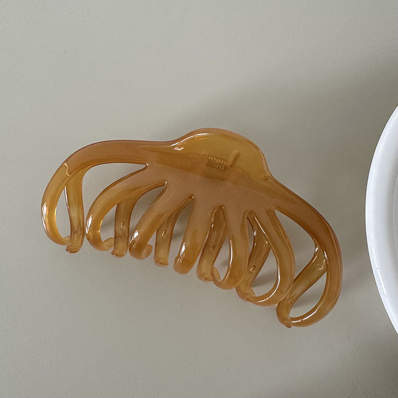 透色菊花抓夹大号发量多发夹简约百搭款夹子盘发鲨鱼夹发饰新款详情15