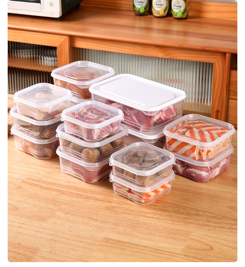 冰箱冻肉盒收纳盒食品级食物分类格冰淇淋不串味密封保鲜冷冻盒子详情32