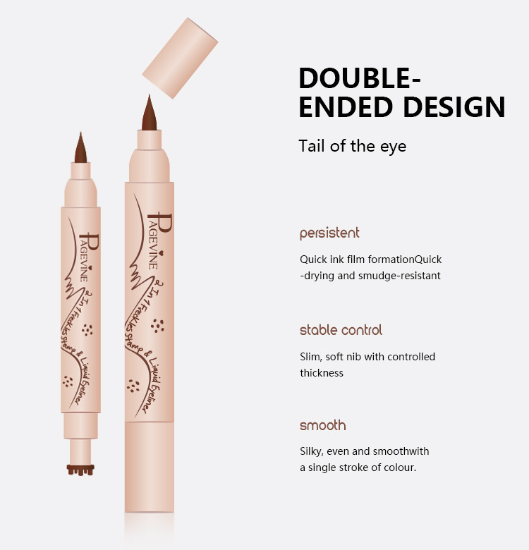 跨境专供双头仿真印章雀斑笔自然显色速干防水易上色点斑笔眼线笔详情7