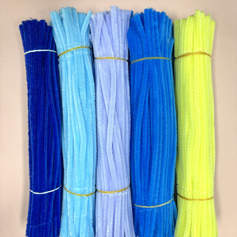 Wholesale of diy material kits for macaron-colored twisty rods, simulated plush and wool strips, folding rods, and twisty rod material flowers pic 10