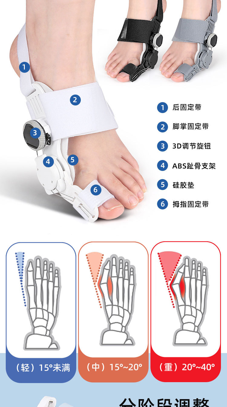 Cross-border foreign trade hallux valgus big foot bone corrector day and night adjustable rotating buckle New type hallux valgus pic 3