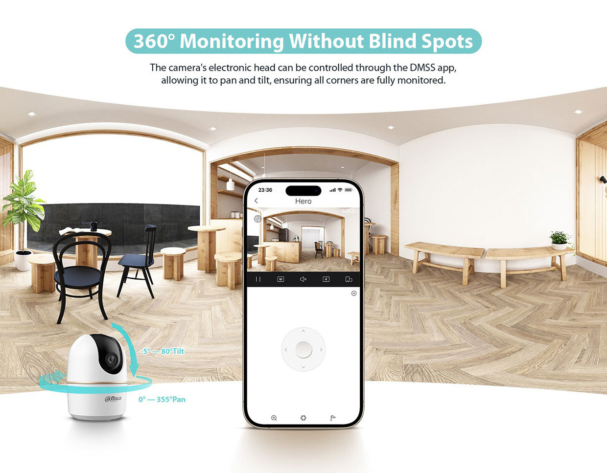 dahua brand 4MP无线英文港澳台繁体高清360度旋转WIFI摄像头H4C详情3