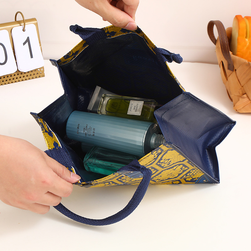 时尚国风PP编织加厚女士手提购物袋 便携旅行托特包 篮式家用礼品袋 外出必备时尚购物工具详情10