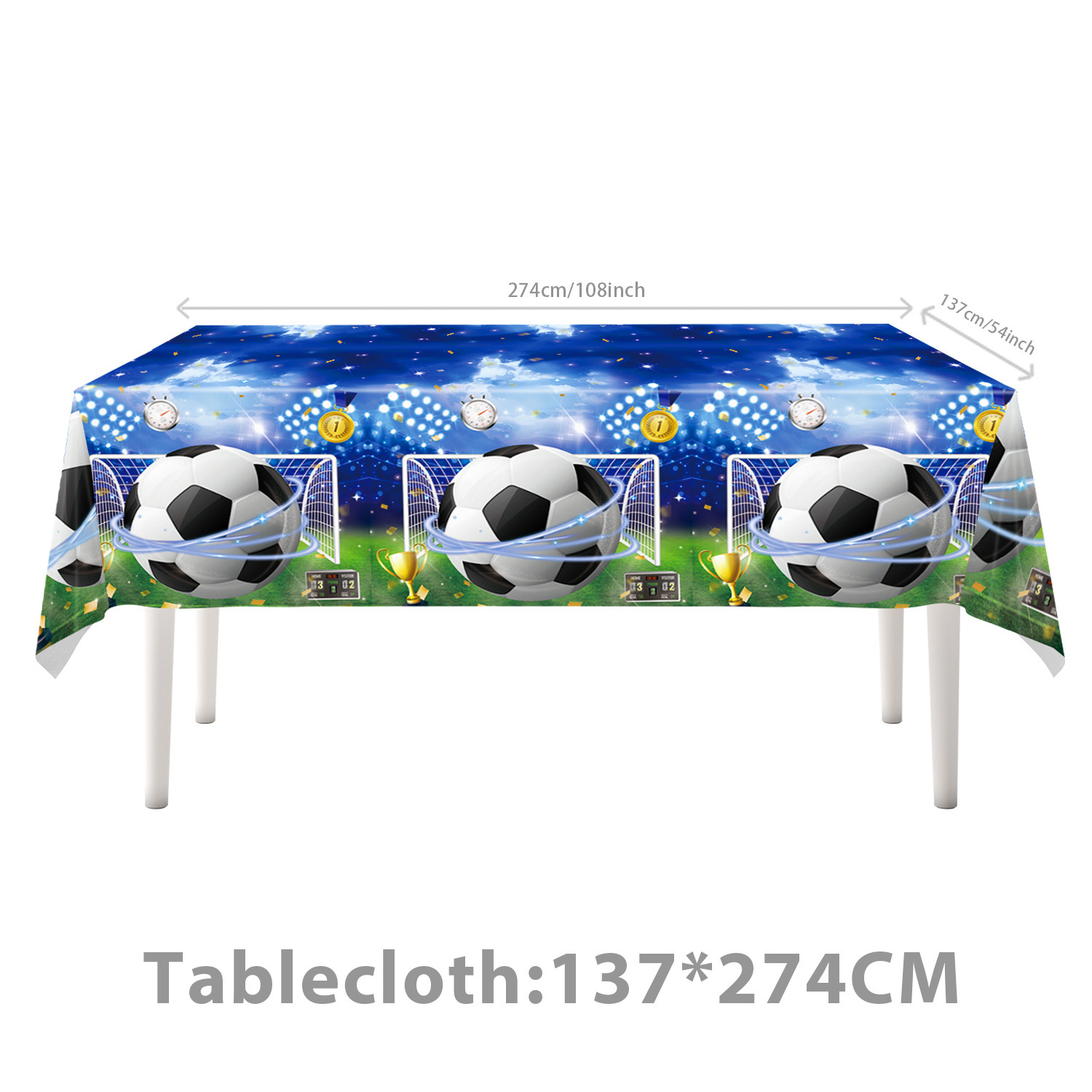 跨境新款世界杯足球一次性派对餐具纸盘纸杯纸巾运动周边生日用品详情7