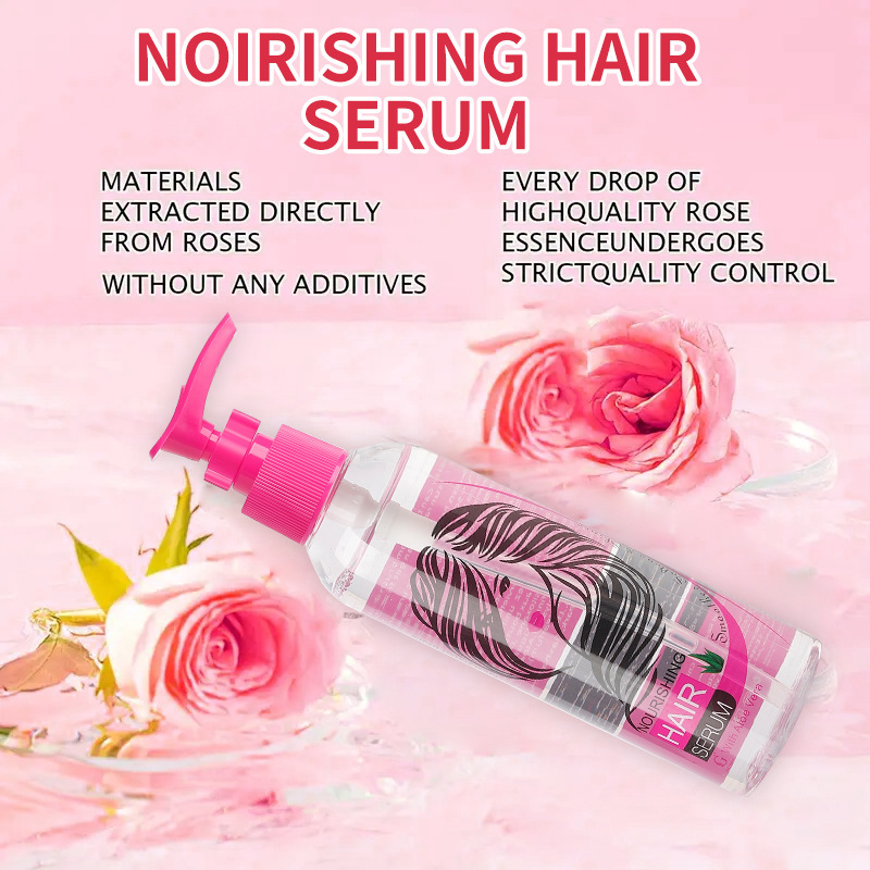 Cross-border Rose Hair Care Oil Essential Oil improves dry and frizzy hair, care for damaged perming and dyeing hair, 200ml pic 3