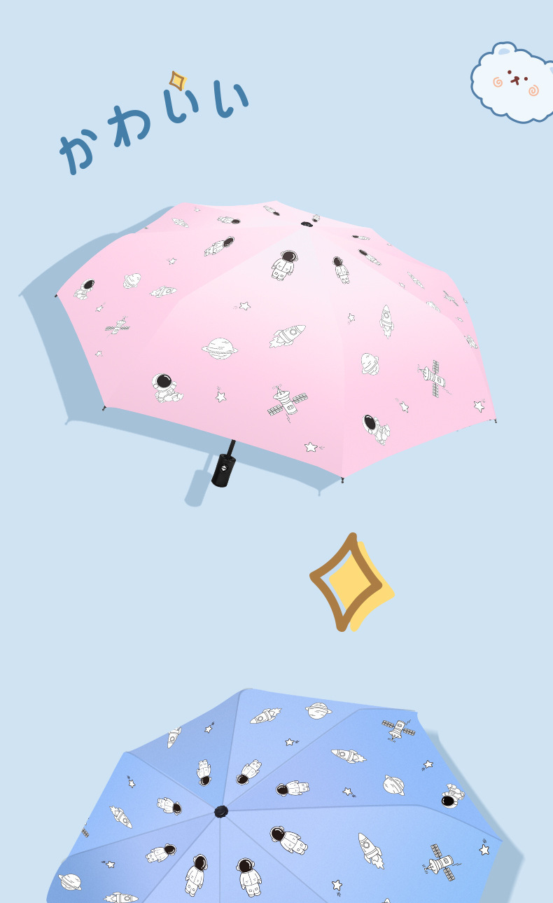 儿童雨伞男孩好看特别的小学生上学专用儿童网红男生手动三折叠大详情4
