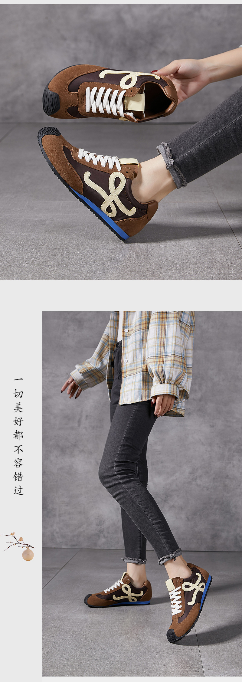 2025上新德训鞋系带休闲运动单鞋女时尚百搭复古平底真皮休闲鞋详情10