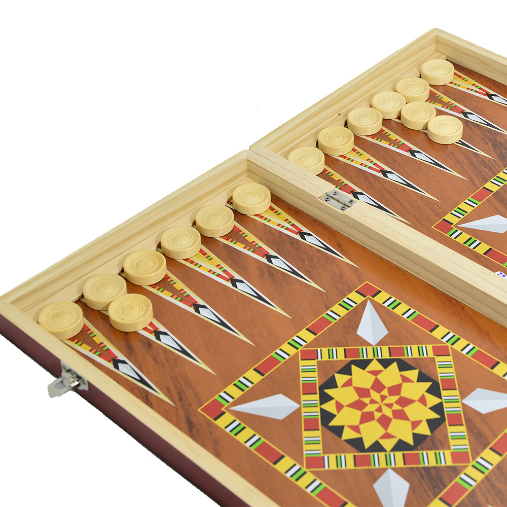 Wholesale of three-in-one wooden chess portable folding multi-size leisure and entertainment chessboard, gifts for foreign trade gatherings pic 10