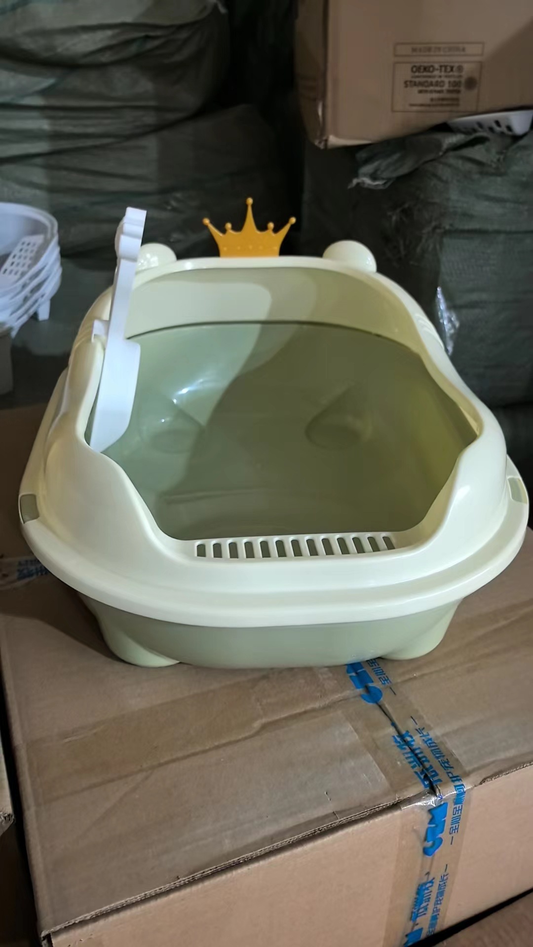 皇冠猫砂盆超大号全半封闭式猫厕所防外溅猫砂屎盆猫沙盆猫咪用品详情15