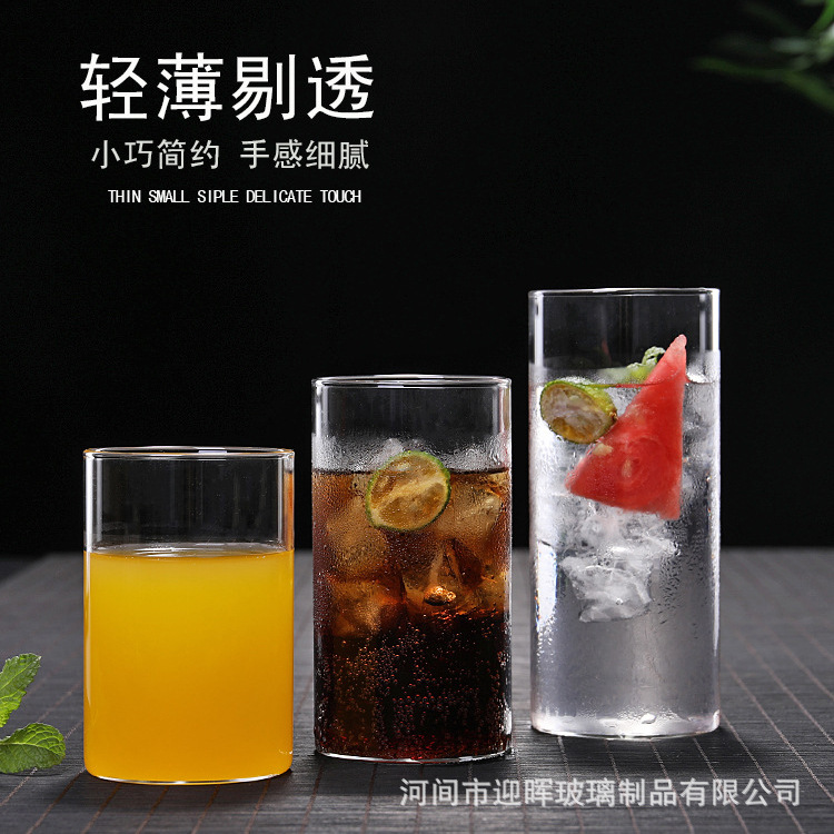 工厂供耐热玻璃大水杯高硼硅玻璃咖啡杯果汁杯单层透明玻璃早餐杯详情7