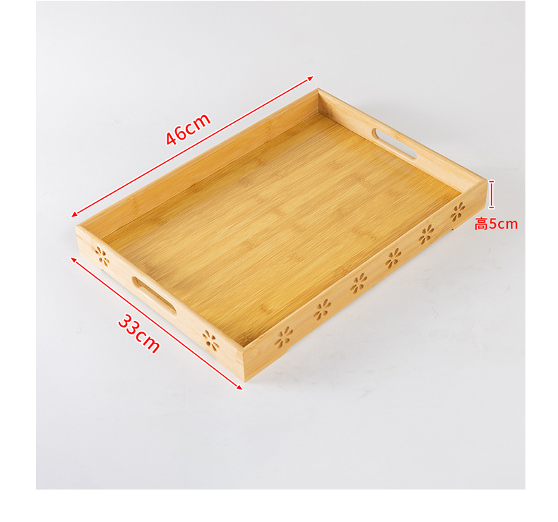 新款竹制雕花托盘简约设计家用酒店厨房中式实木托盘中式茶具茶盘详情9