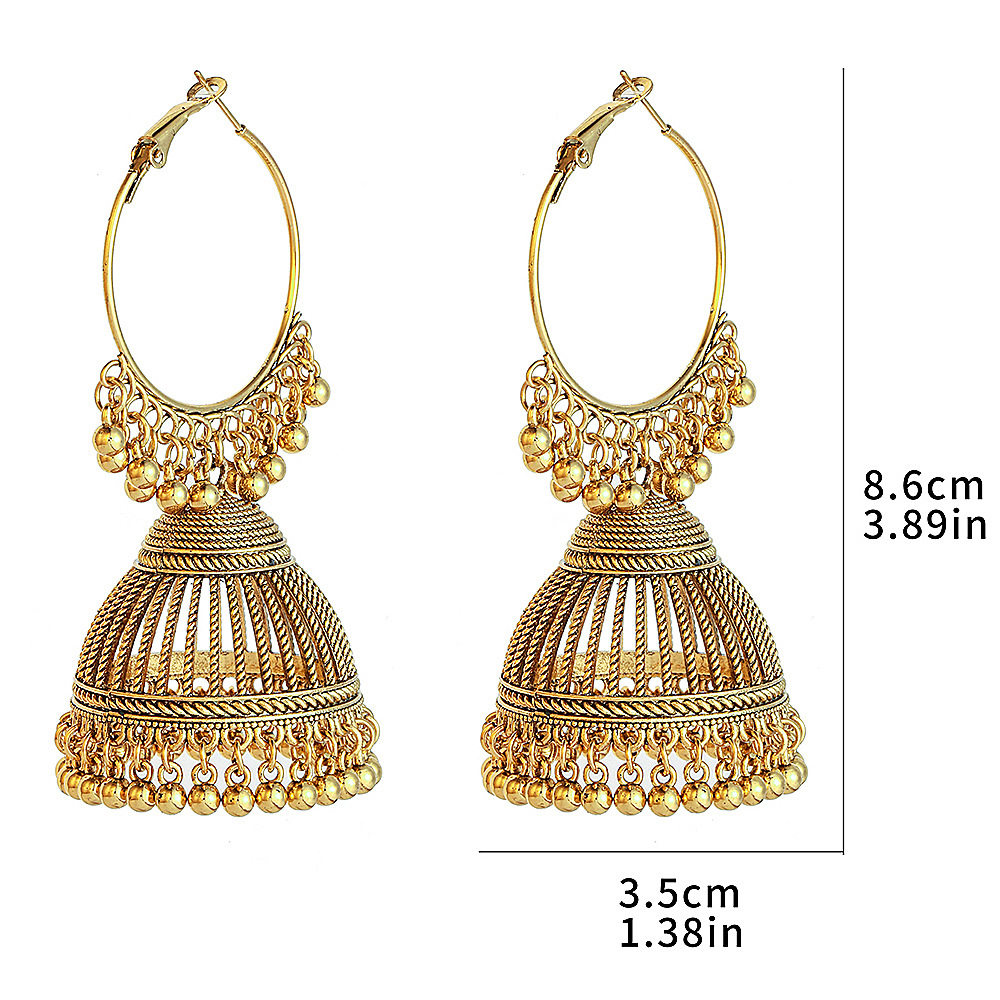 流行元素印度风珠子铃铛耳环耳坠耳钉时尚秋冬新款感小众女士精致详情12