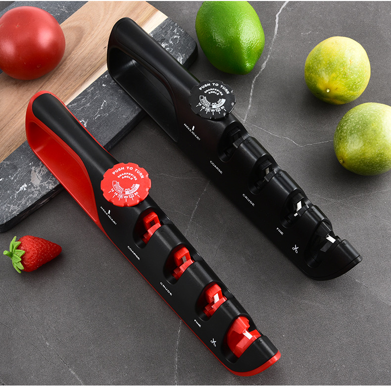 新款可调节四合一磨刀器工厂直销磨刀棒家用多功能磨刀石厨房工具详情11