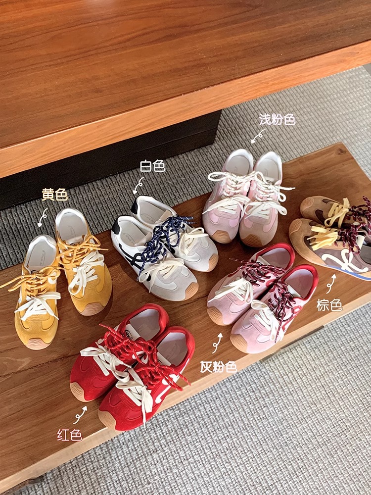 苏茵茵7cm内增高版~复古小歪头鸳鸯鞋带休闲鞋德训鞋女阿甘小白鞋详情4