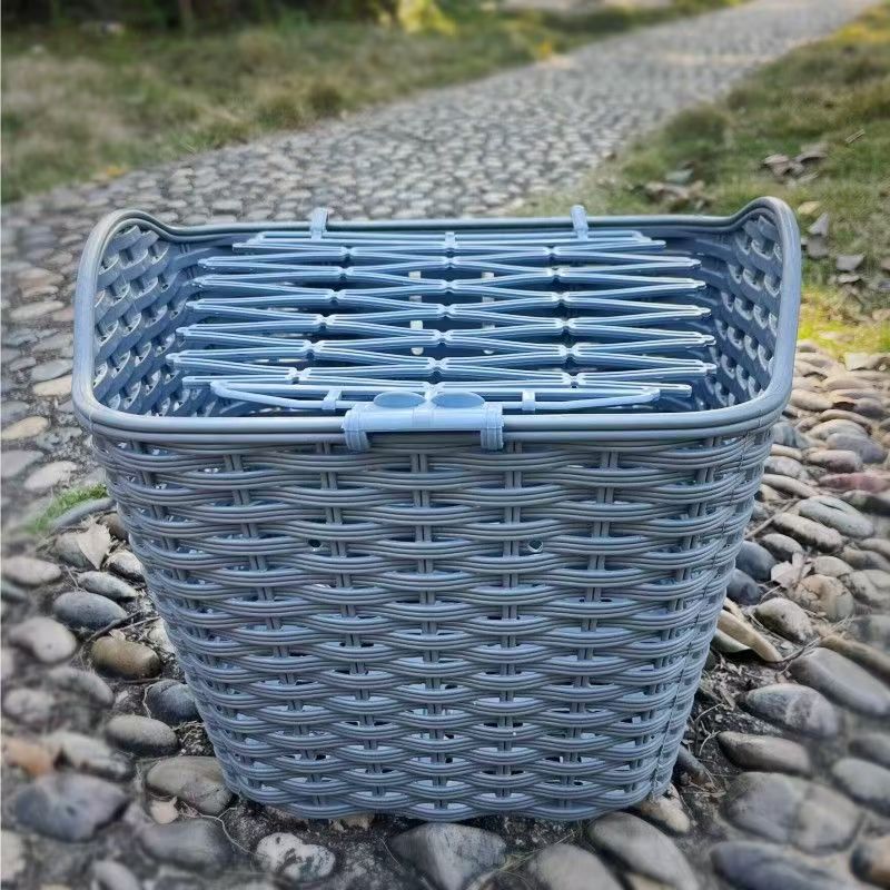 通勤自行车编织车筐电动车公路车车篓通用骑行配件车篮子加厚前筐详情17