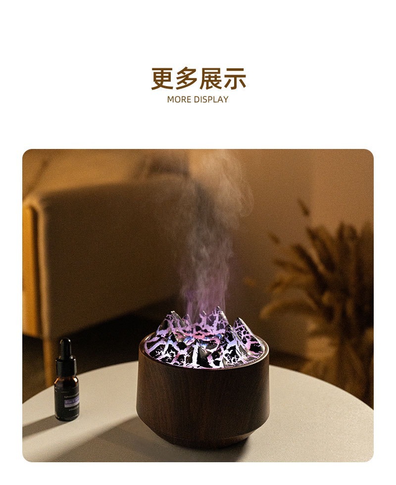 New small flame aroma diffuser, desktop silent air humidifier, super thick fog volume ambient light aroma diffuser wholesale pic 16