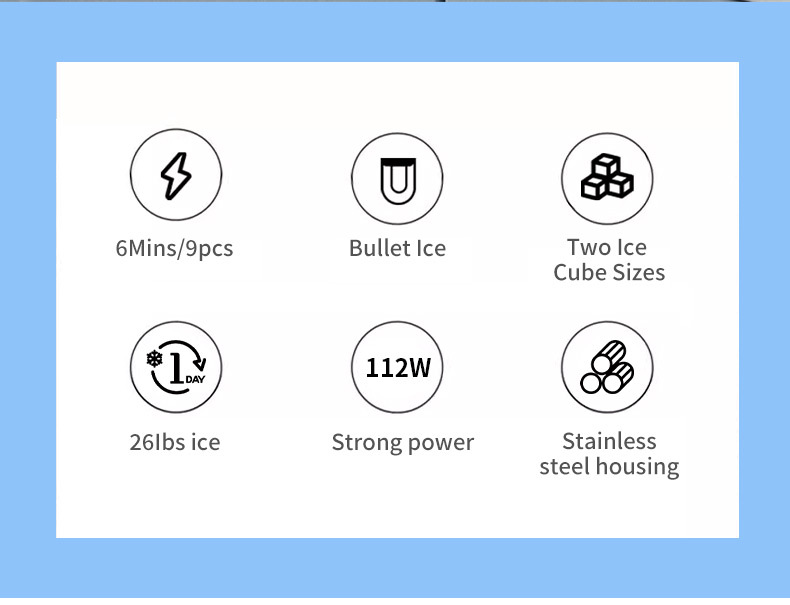 Export SOKANY03047 ICE MAKER, household stainless steel ice cube maker, quick ice-making machine, Ice Maker pic 3