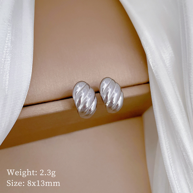 【通体钛钢】贝母幸运草极简风耳钉冷淡男女耳环个性气质宴会耳饰详情45