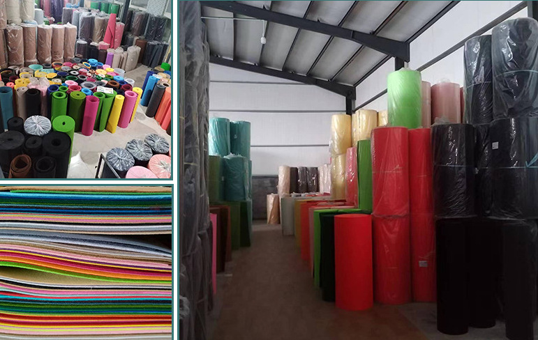 彩色化纤毛毡装饰材料 背胶自粘毛毡布 幼儿园环创手工DIY不织布详情10