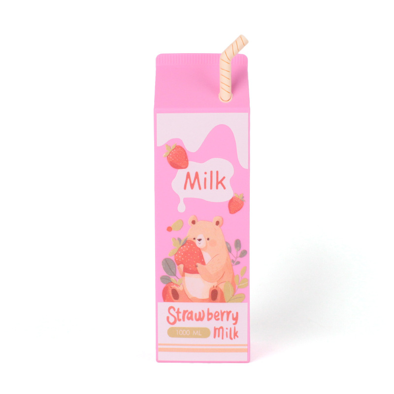 创意高颜值简约牛奶零食卡通笔袋大容量便携小学生文具盒收纳袋详情12