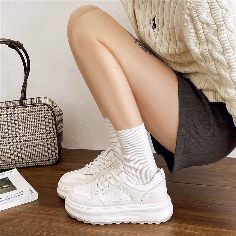 头层牛皮～真皮厚底小白鞋女鞋子百搭板鞋2025新款透气休闲运动鞋详情23