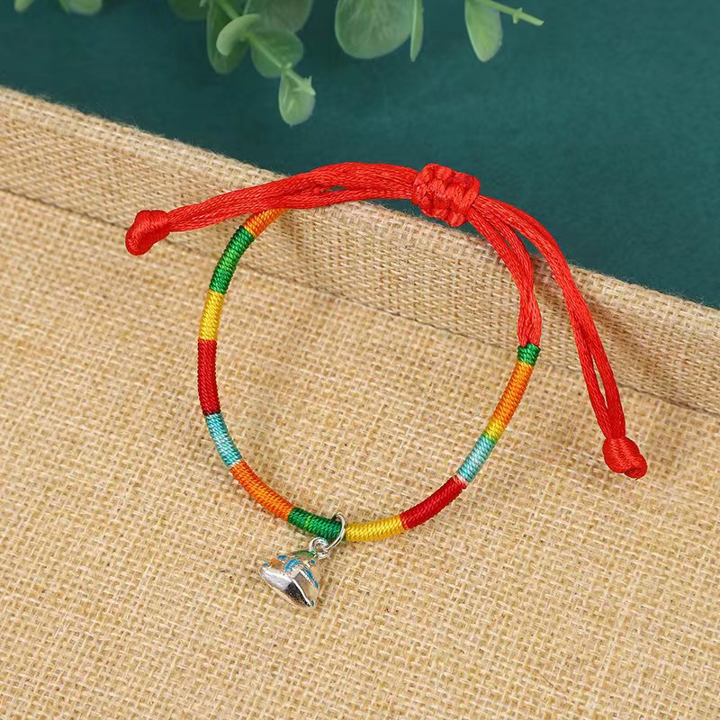 端午节五彩绳足银粽子民族风手工编织五彩粽子手绳礼物国风传统简详情8