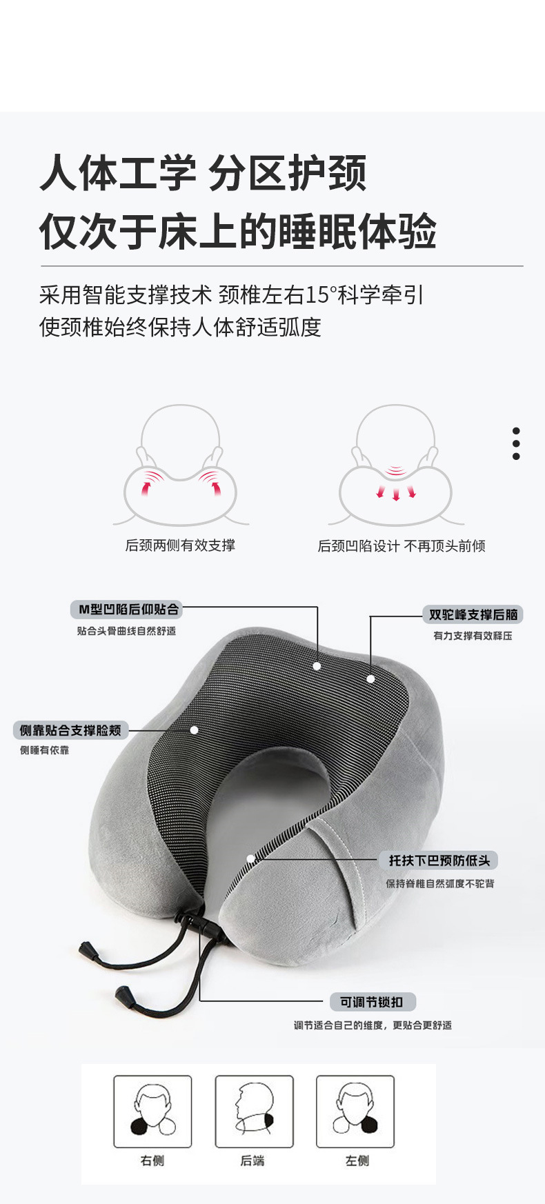 u型枕旅行记忆棉护颈枕飞机高铁u形枕头学生靠枕午睡颈椎头枕脖枕详情9