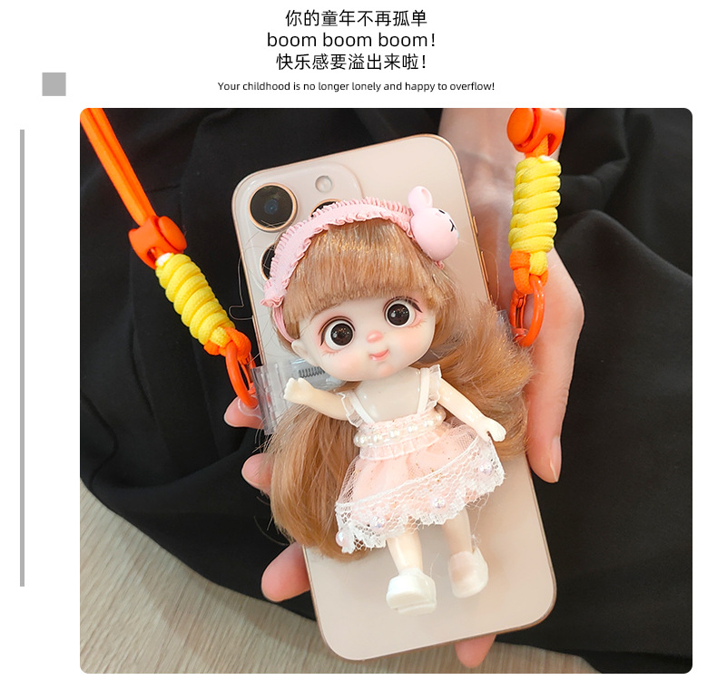 Cute-shaped phone holder, doll bag, phone back holder, birthday gift for girls, decorative and creative digital phone pendant pic 7